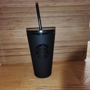 Starbucks Matte Black Tumbler with Straw